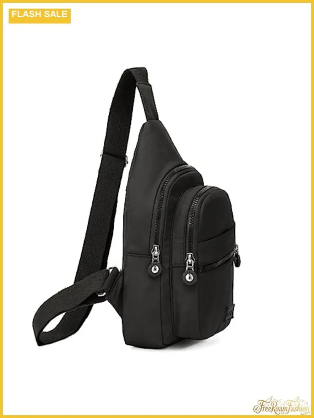 Water Resistant Polyester Sling Backpack Crossbody Bag with Adjustable Strap